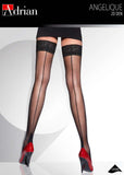 Adrian Angelique Backseam and Heel Lace Top Hold Ups 20 denier