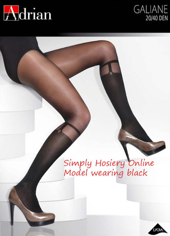 Adrian Galiane 20/40 Denier Patterned Tights  Socks and Suspenders